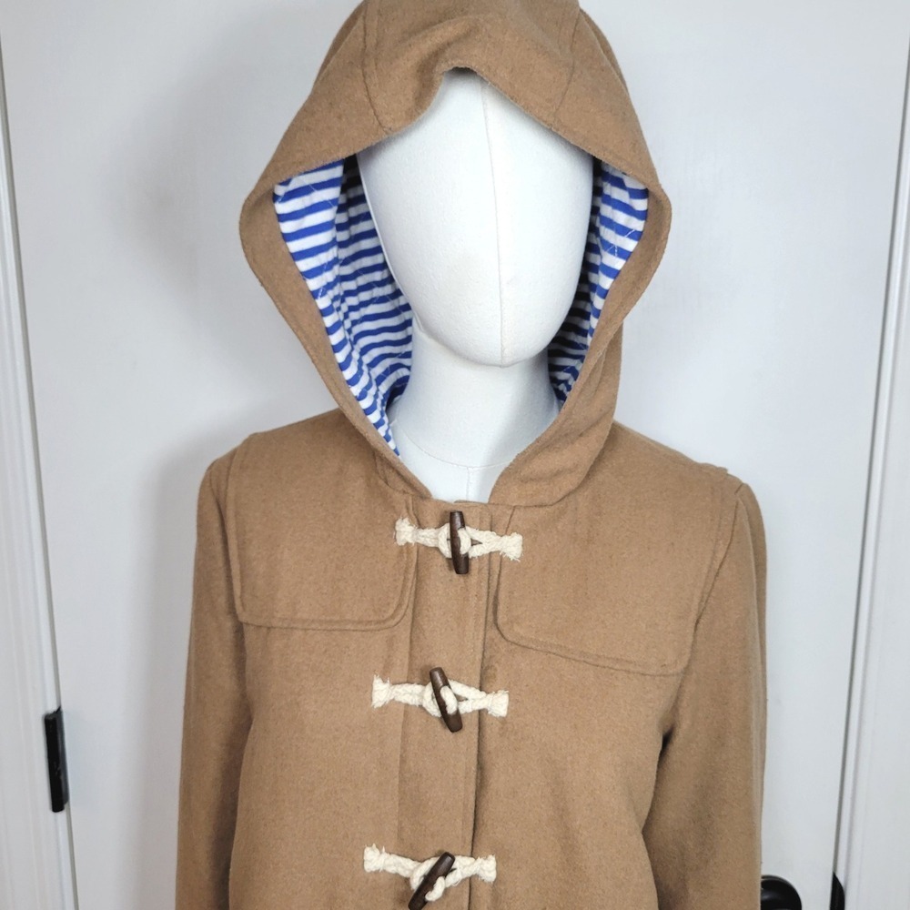 Boden Wool Toggle Coat Coastal Nautical Fisherman Hooded Jacket Kids 15-16Y - Picture 3 of 16